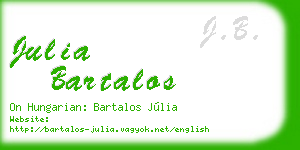 julia bartalos business card